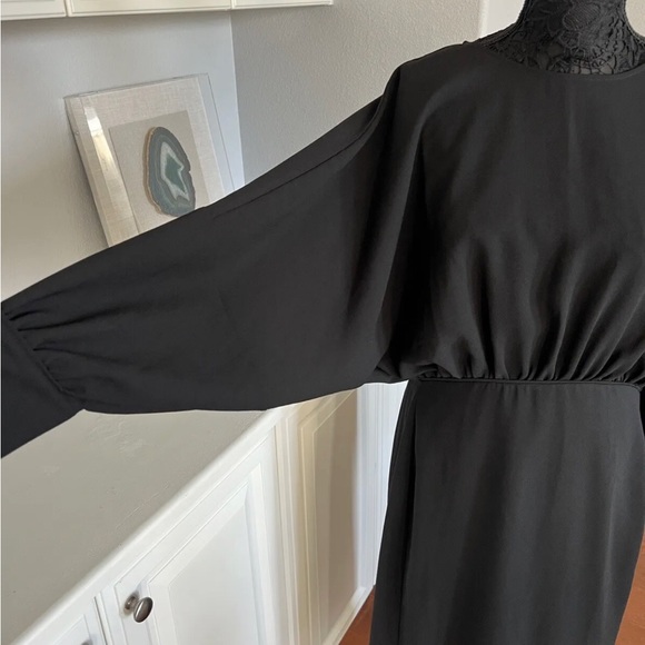 NWT COS WOMEN'S LONG SLEEVE BLACK MIDI DRESS SIZE 14 - Picture 4 of 11